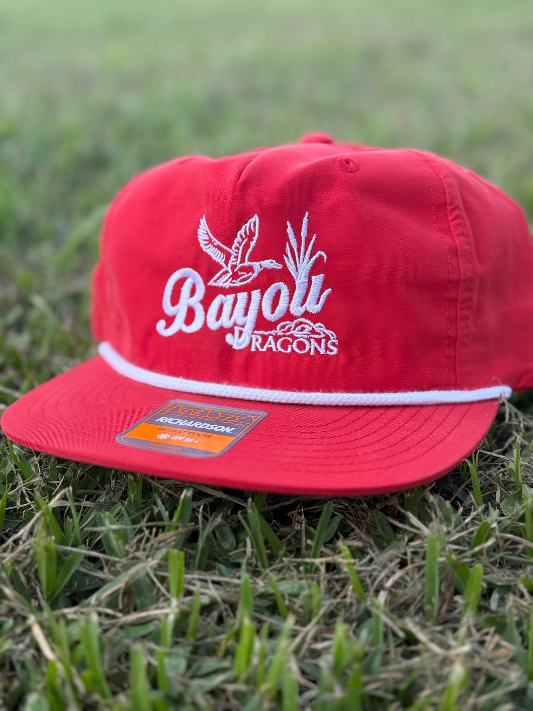 Red and White Rope Hat